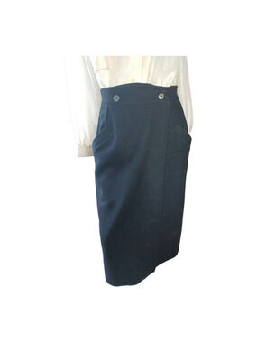 Gucci Midi Wrap Wool Skirt 44